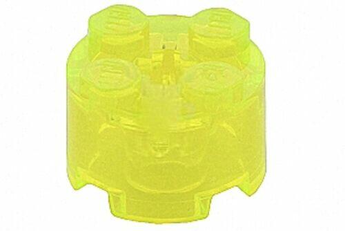 Lego Technic - Brick Tijolo Redondo 2x2 - Verde Neon Transparente - PN 3941 / 6143 / CN 611649