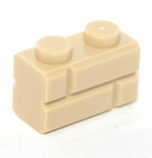Lego Brick 1x2 c/ tijolos em Relevo - Bege - Pn 98283 / CN 6148262