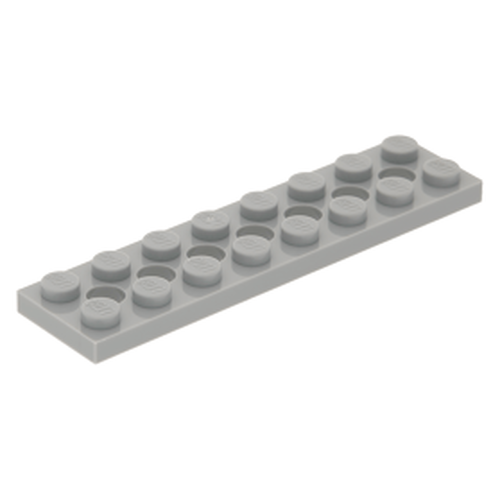 Lego Plate Technic 2x8 com 7 furos - Cinza Claro - PN 3738 / CN 4211449