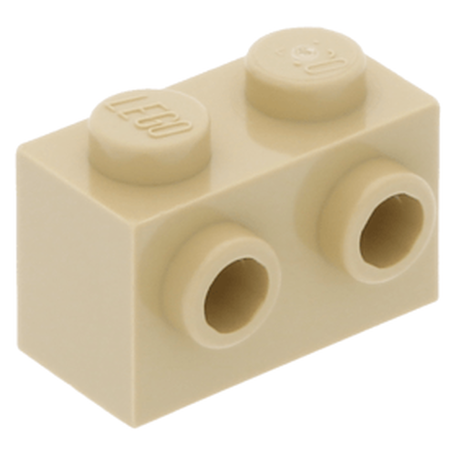 Lego Brick 1x2 c/ studs na lateral - Bege - PN 11211/ CN 6024495