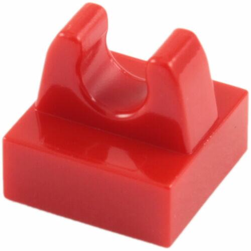 Lego Plate 1x1 com clip no topo - Vermelho- PN 2555 / 12825 / 93794 / CN 255521 / 6030717