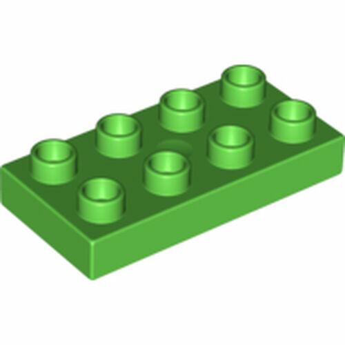 Lego DUPLO Plate 2x4  - Verde Brilhante - PN 4538 / 40666 / 89464 / CN 4170795