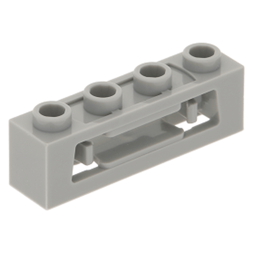 Lego Tijolo 1x4 c/ Mecanismo Disparador de Disco - Cinza Claro- PN 16968 / 63783 / CN 6096150 / 6351294