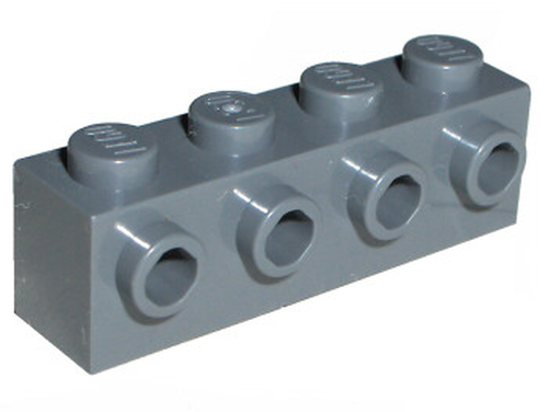 Lego Brick 1x4 c/ studs na lateral - Cinza Escuro - PN 30414 / CN 4210725