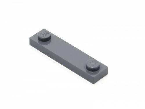 Lego Plate 1x4 c/ 2 studs nas pontas - Cinza Escuro - PN 92593 / CN 4598769