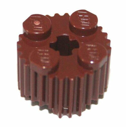 Lego Technic - Brick Redondo 2x2 com estrias - Marrom - Pn 92947 / CN 6036503
