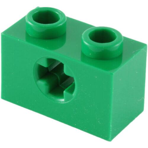 Lego Technic - Brick 1x2 c/ 1 furo p/ eixo - Verde - Pn 31493 / 32064 / CN 6206248 / 4113840 / 4233489