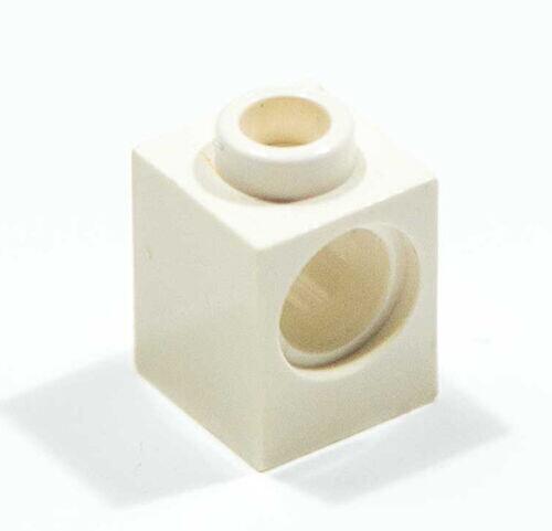 Lego Technic - Brick 1x1 c/ 1 furo - Branco - PN 6541 / CN 654101