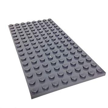 Comprar Lego Plate 8x16 - Cinza Escuro - PN 92438 / CN 4654613