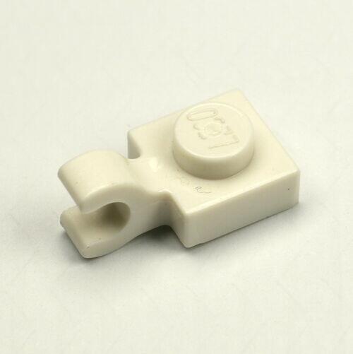 Lego Plate 1x1 com encaixe lateral p/ clip horizontal - Branco - PN 61252 / CN 4538353