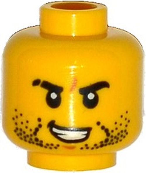 Lego Cabea de Minifigura Masculina  - Amarelo - PN 20427 / CN 6105990