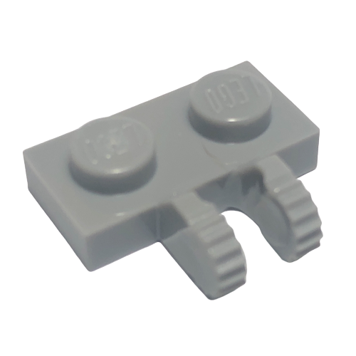 Lego Plate 1x2 c/ encaixe lateral graduado duplo - Cinza Claro - PN 60471 / 50340 / CN 4515341