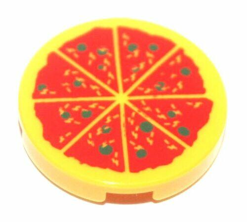 Lego Tile redondo 2x2 Impresso de Pizza - Amarelo - PN 14769 / 81867 / CN 6102555