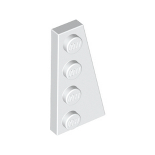 Lego Plate Asa / Wing 2x4 Direito - Branco  - PN 41769 / 63330 / CN 4160857