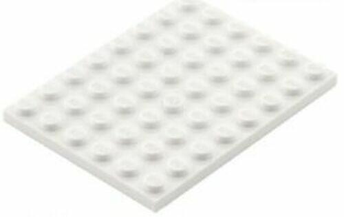 Lego Plate 6x8 - branco - PN 3036 / CN 303601 / 303651