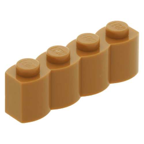 Lego Brick 1x4 tipo Costaneira - Laranja Terra Claro - PN 30137 / CN 4651232