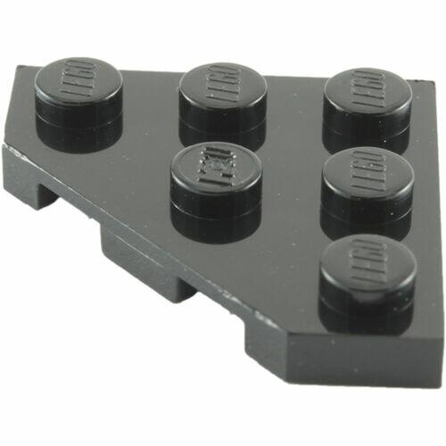 Lego Plate 3x3 c/ 3 cantos - Preto - PN 2450 / CN 245026 / 4227684