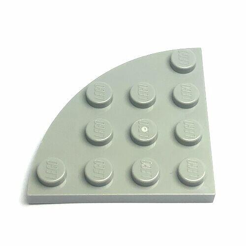 Lego Plate 4x4 c/ um Canto Arredondado - Cinza Claro - PN 30565 / CN 4211662 / 4579294