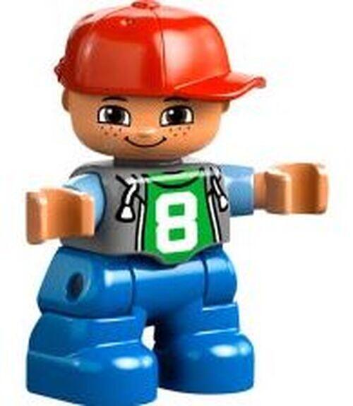 Lego DUPLO Minifigura Menino Bon Vermelho - PN 38050 / 47511 / CN 6024623 / 6179295 / 6233836