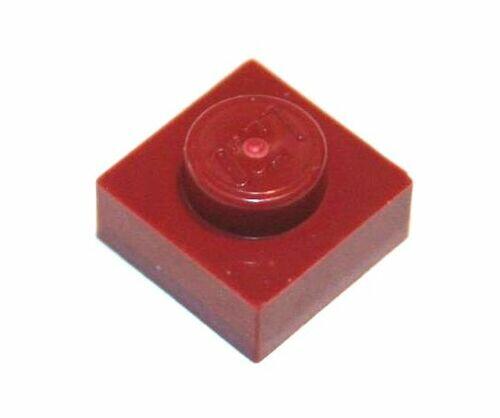 Lego Plate 1x1 - Vermelho Escuro - PN 3024 / 30008 / 63326 / CN 4183901 / 4539114