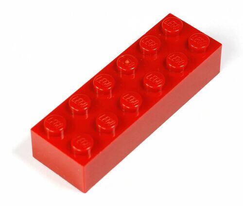 Lego Brick tijolo 2x6 - Vermelho - PN 2456 / 44237 / CN 245621 / 4181138