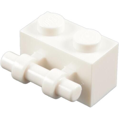 Lego Brick 1x2 com encaixe para clip nas pontas - Branco - PN 30236 / CN 4140626