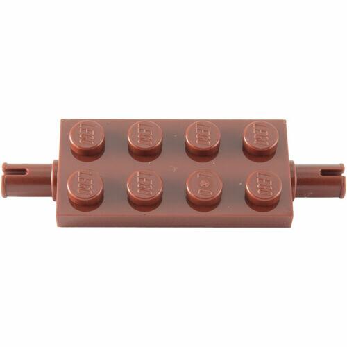 Lego Plate suporte p/ rodas 2x4 c/ pinos technic - Marrom - PN 30157 / CN 4270882 / 4211217