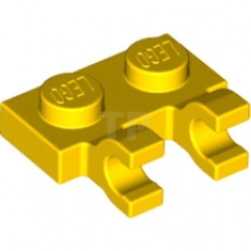 Lego Plate 1x2 c/ 2 clips - Amarelo - PN 60470 / CN 4556156