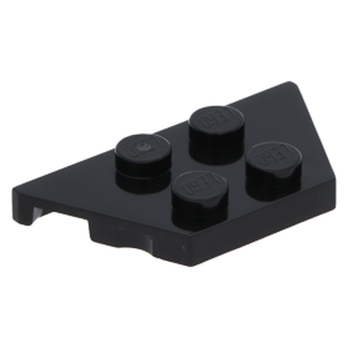 Lego Plate asa wedge 2x4 - Preto - PN 51739 / CN 4531412
