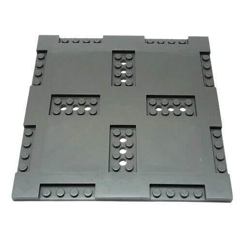 Lego Plate 16x16 c/ 12 Encaixes (Base de Rua) - Cinza Escuro - PN 69958 / CN 6325635
