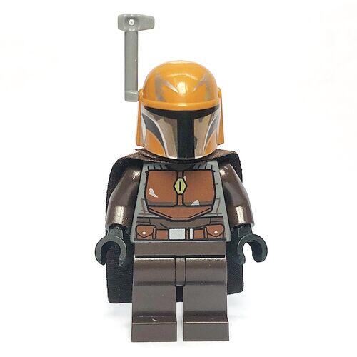Lego Star Wars Minifigura - Guerreiro Mandaloriano Capacete Laranja - 75267D