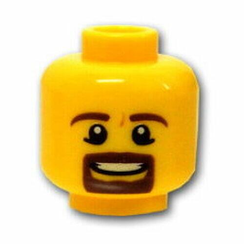 Lego Cabea de Minifigura Masculina Cavanhaque - Amarelo - PN 12784 / CN 6021675