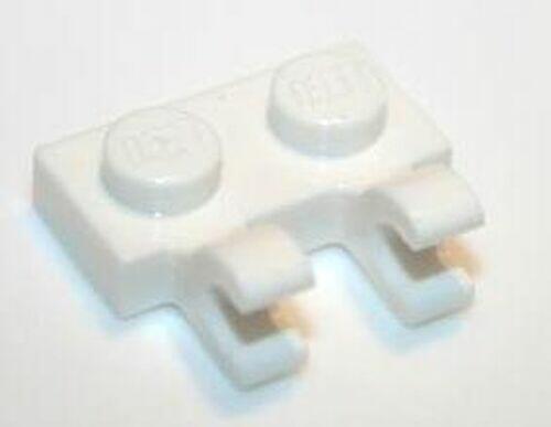 Lego Plate 1x2 c/ 2 clips - Branco - PN 60470 / CN 4556152