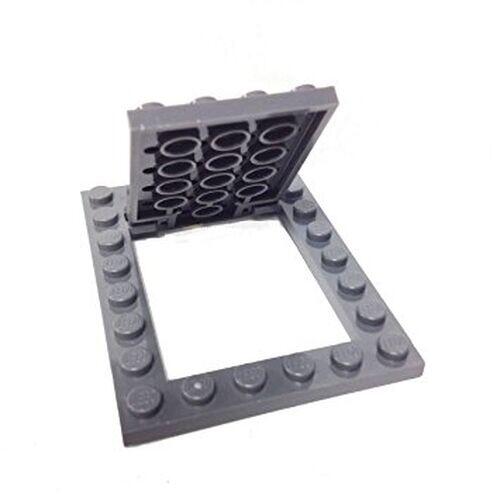 Lego Plate Conjunto Alapo Suporte e Porta 6x8  - Cinza Escuro - PN 92099 / 92107 / CN 4595708 / 4595710