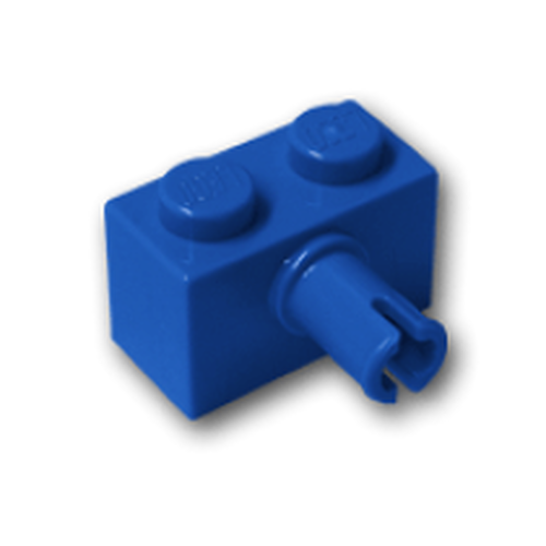 Lego Technic - Brick 1x2 c/ 1 Pino - Azul - Pn 2458 / CN 245823
