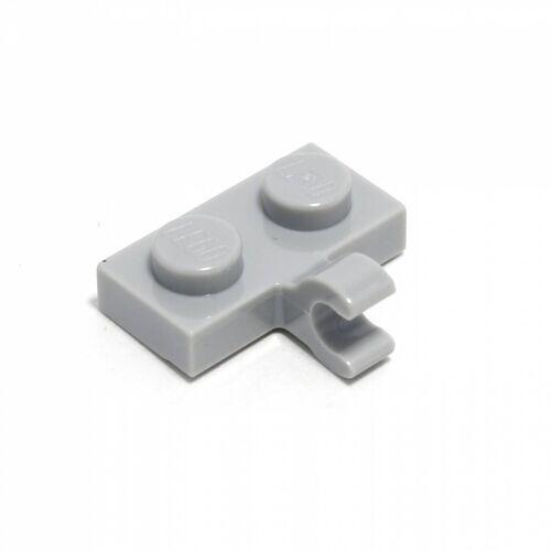 Lego Plate 1x2 c/ 1 clip - Cinza Claro - PN 11476 / CN 6028812