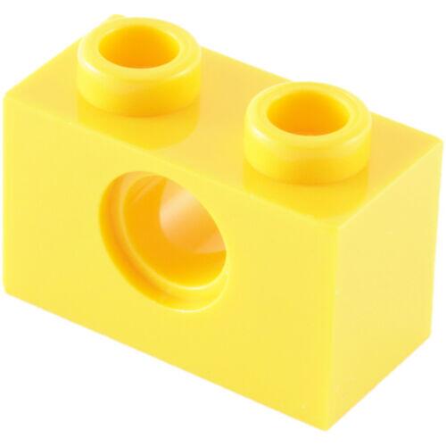 Lego Technic - Brick 2x1 c/ 1 furo p/ pino - Amarelo - Pn 3700 / CN 370024