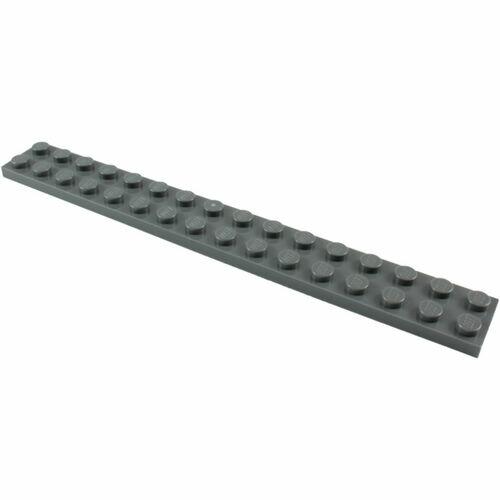 Lego Plate 2x16 - Cinza Escuro - PN 4282 / CN 4210796