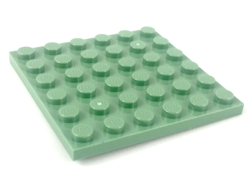 Lego Plate 6x6 - Verde Areia (Sand Green) - PN 3958 / CN 6186830