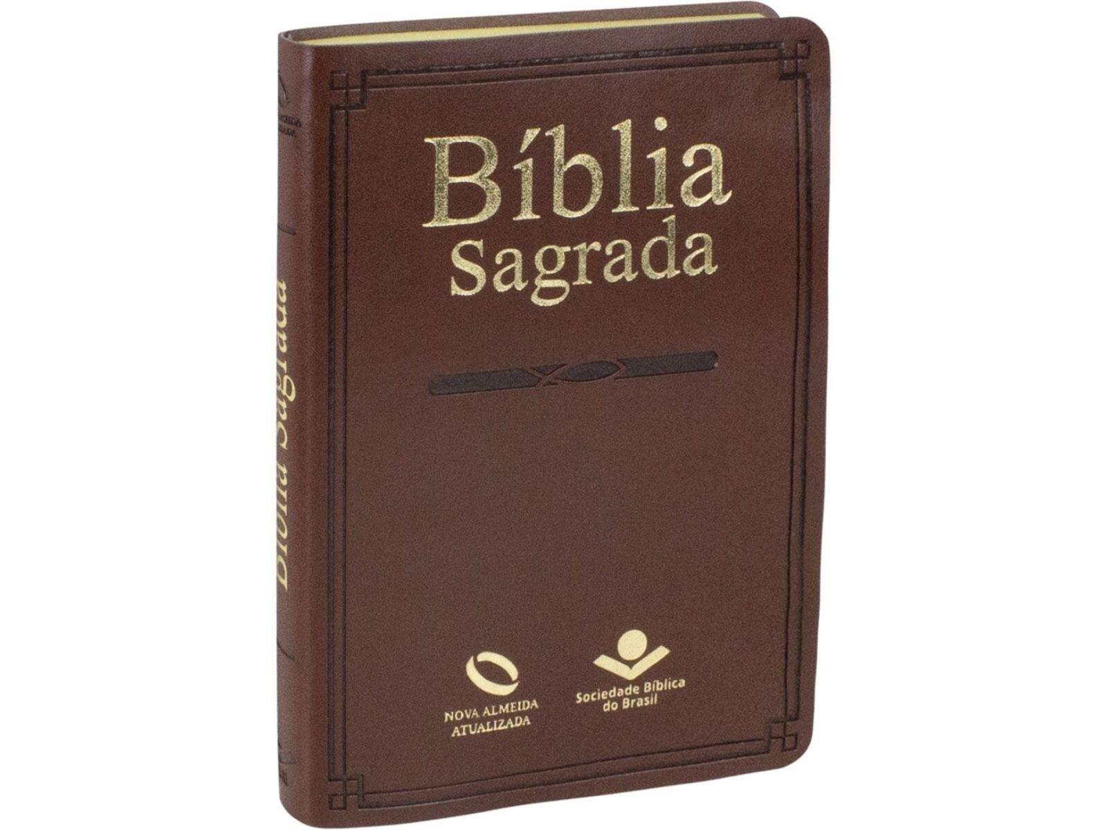 Comprar Bíblia Sagrada Capa Luxo Marrom NAA