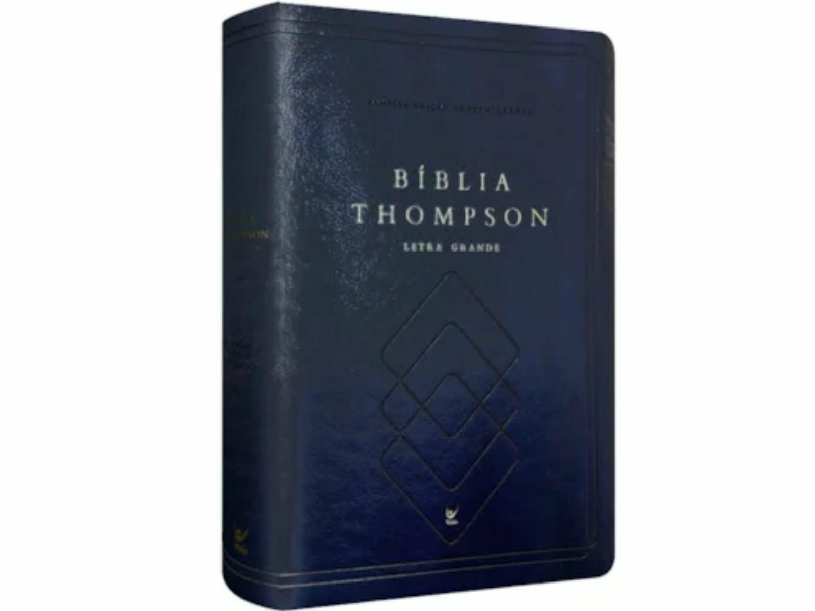 Comprar Bíblia de Estudo Thompson | AEC | Letra Grande | Capa Luxo Azul ...