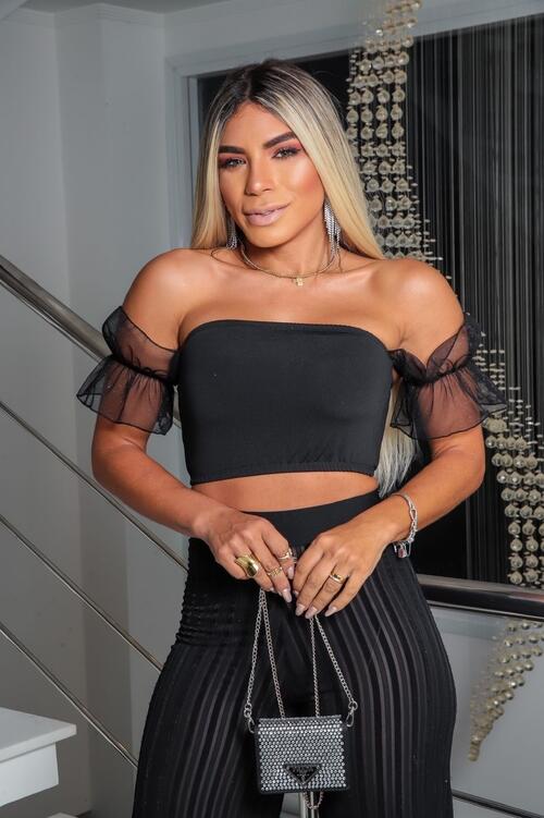 Comprar TOP FECHO FRONTAL COURO FAKE - R$18,00
