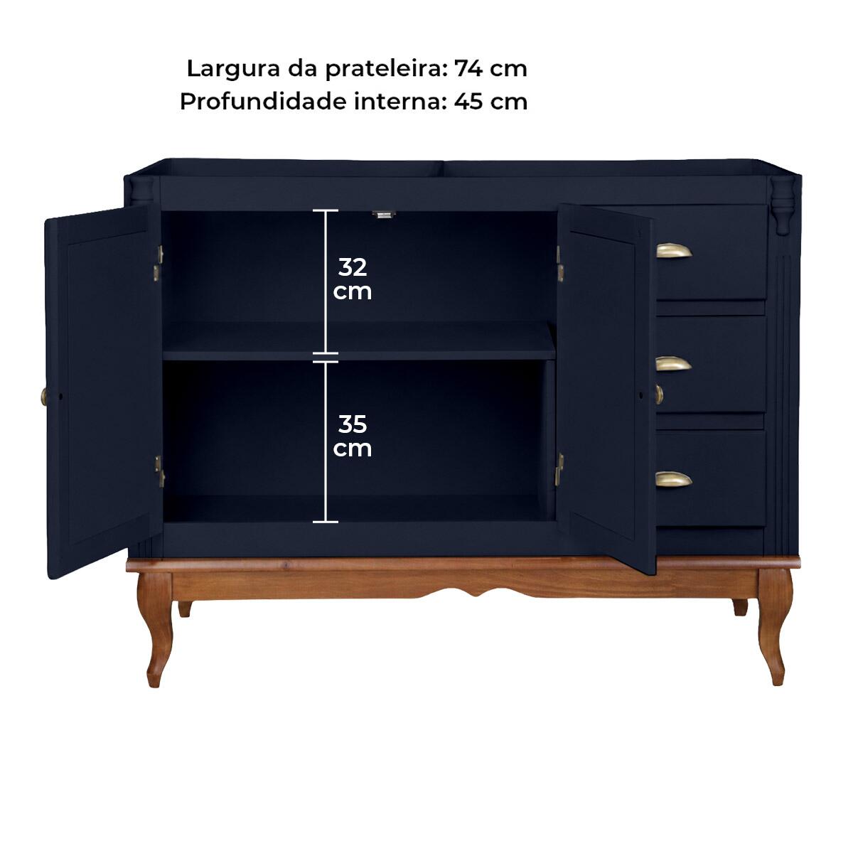 Balcão de Pia 120cm Hanover Linz Móveis | Modema