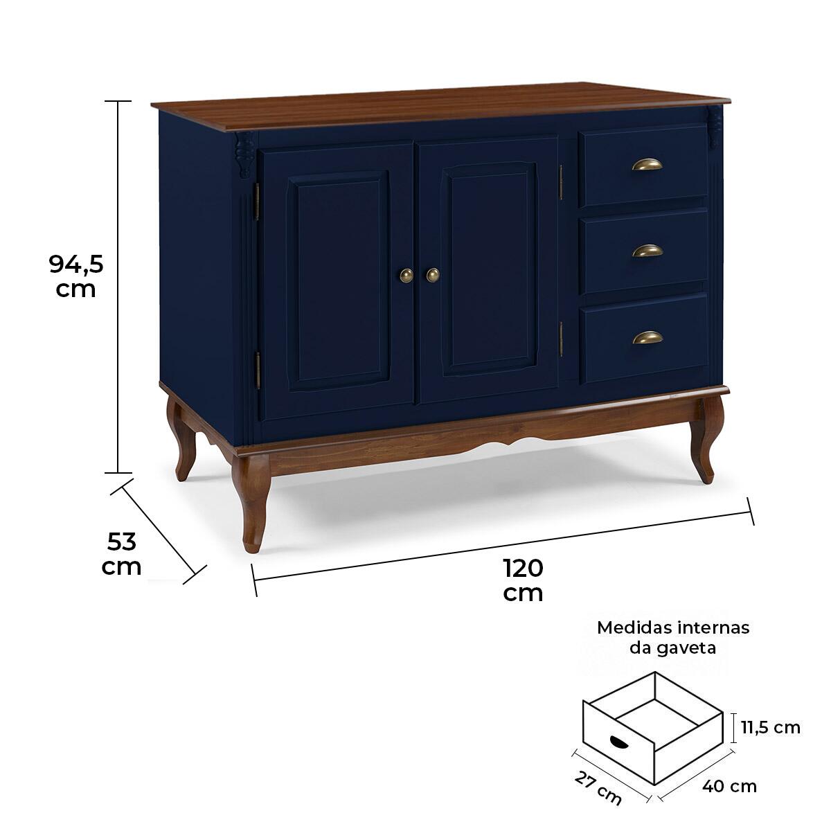 Balcão de Cozinha Hanover 120cm com Tampo | Modema