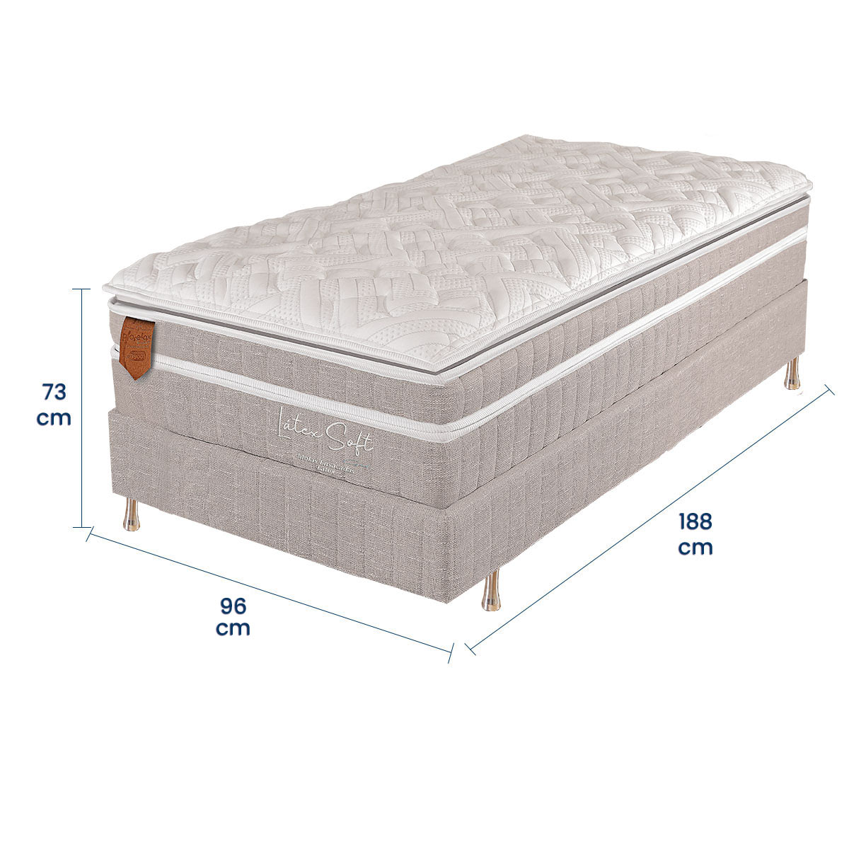 Colchão Solteiro Látex Soft Gel Prorelax 96x203x36 | Modema