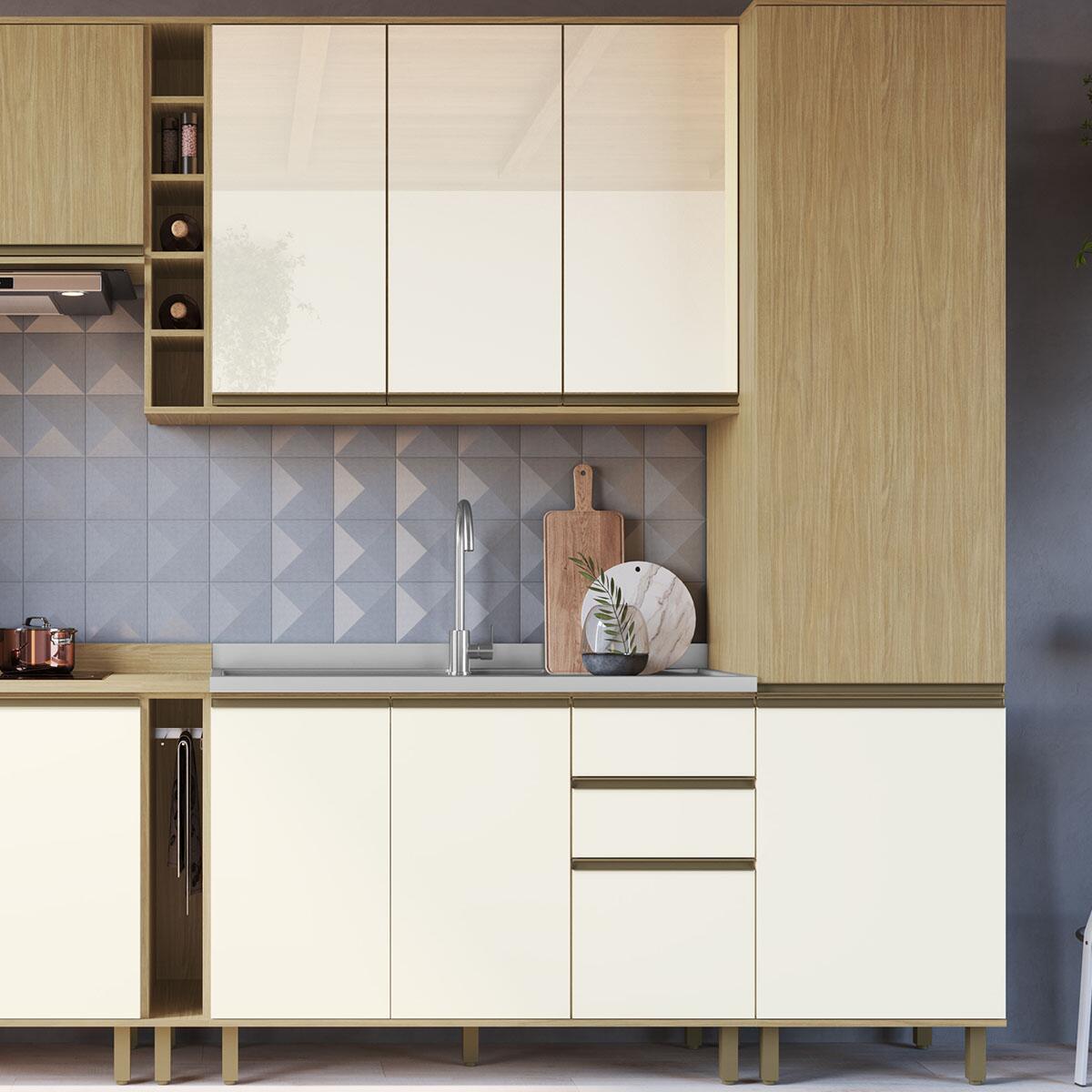 Cozinha Completa 15 Portas Nova Dubai Casamia AMB10