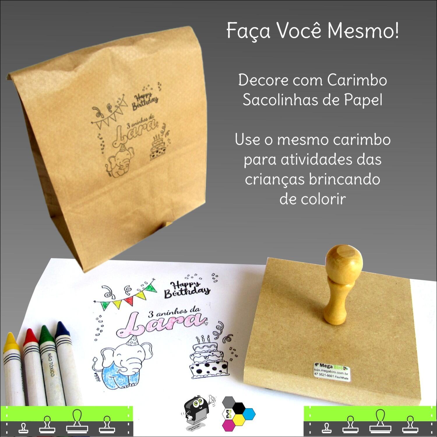 Comprar Carimbo em Madeira Personalizado 10x10 cm - a partir de R$67,45 -  Carimbos Mega Birô