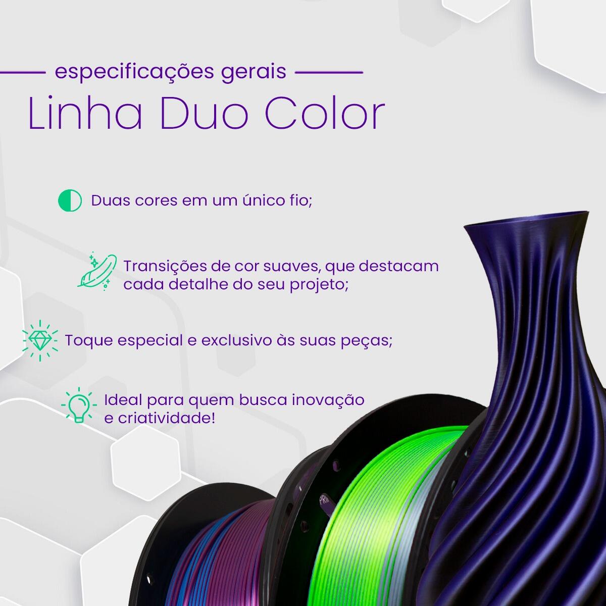 Comprar Filamento 3d Impressão Duo Color Voolt 3d Pla 1kg 1,75mm