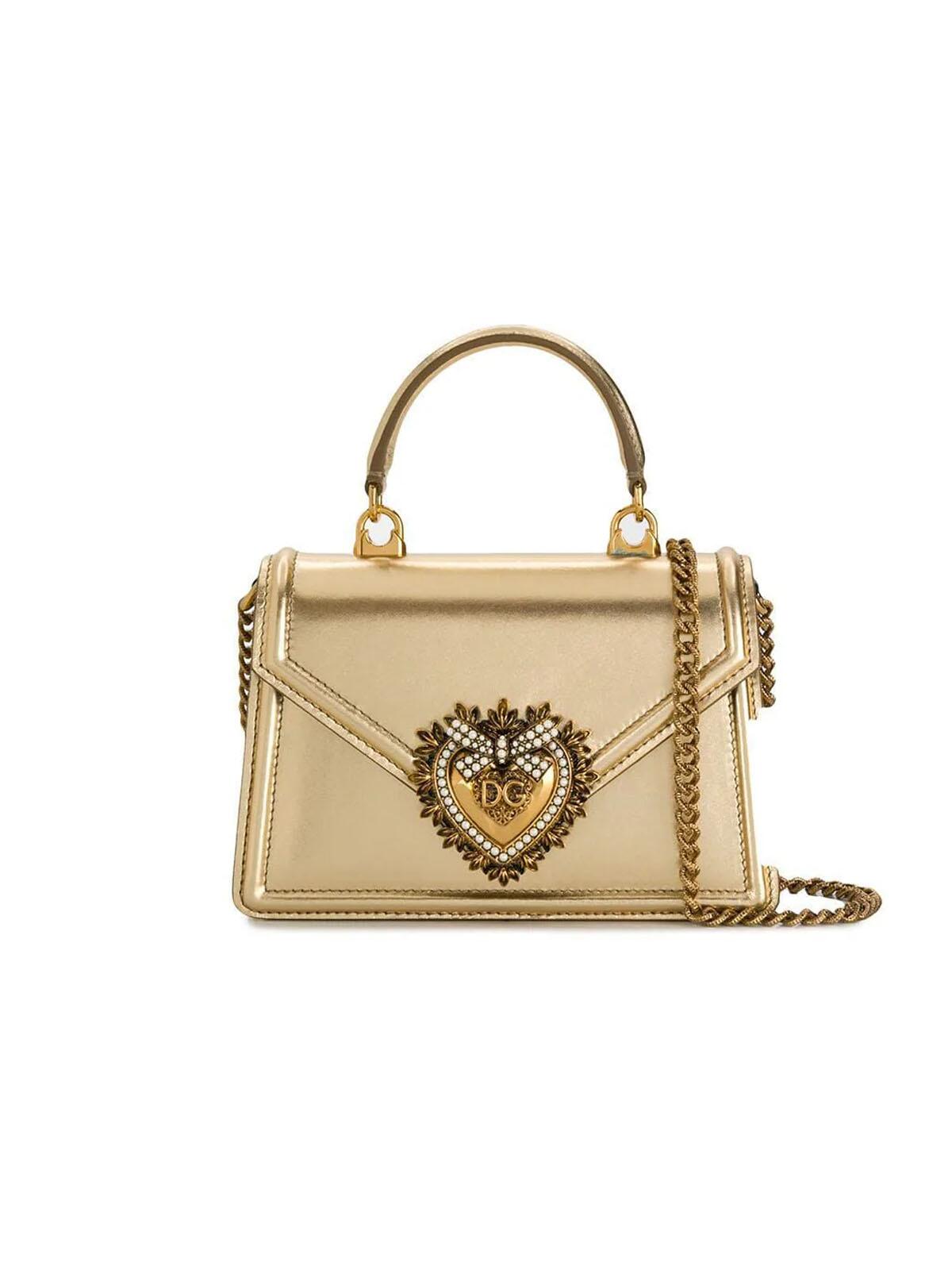 DOLCE＆GABBANA SMALL DEVOTION BAG BOLSA DOLCE & GABBANA SMALL DEVOTION TOP HANDLE BAG AZUL ORIGINAL