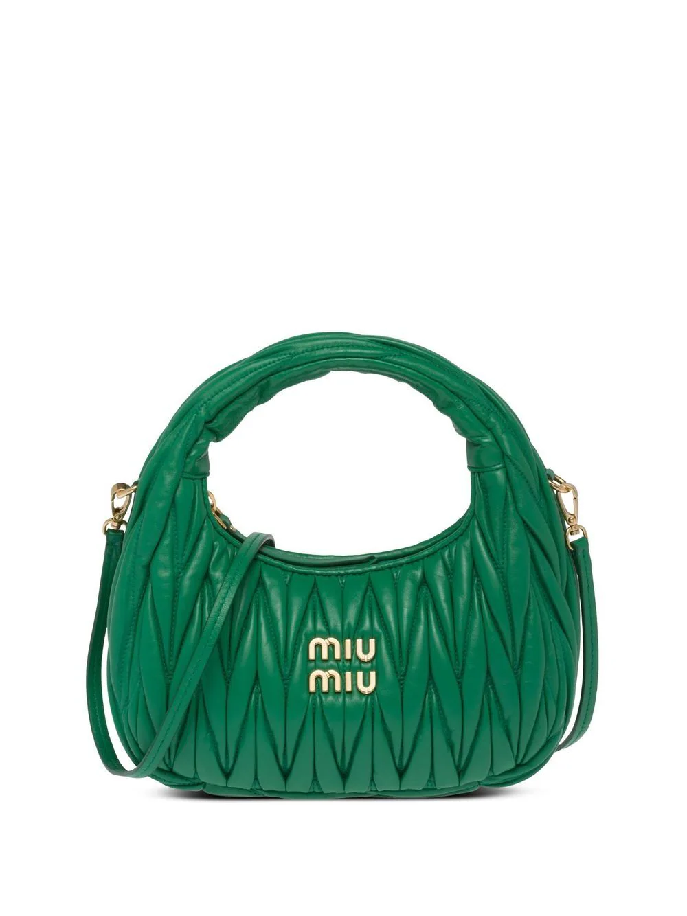 Comprar Bolsa de ombro Miu Wander mini matelassê Verde Esmeralda
